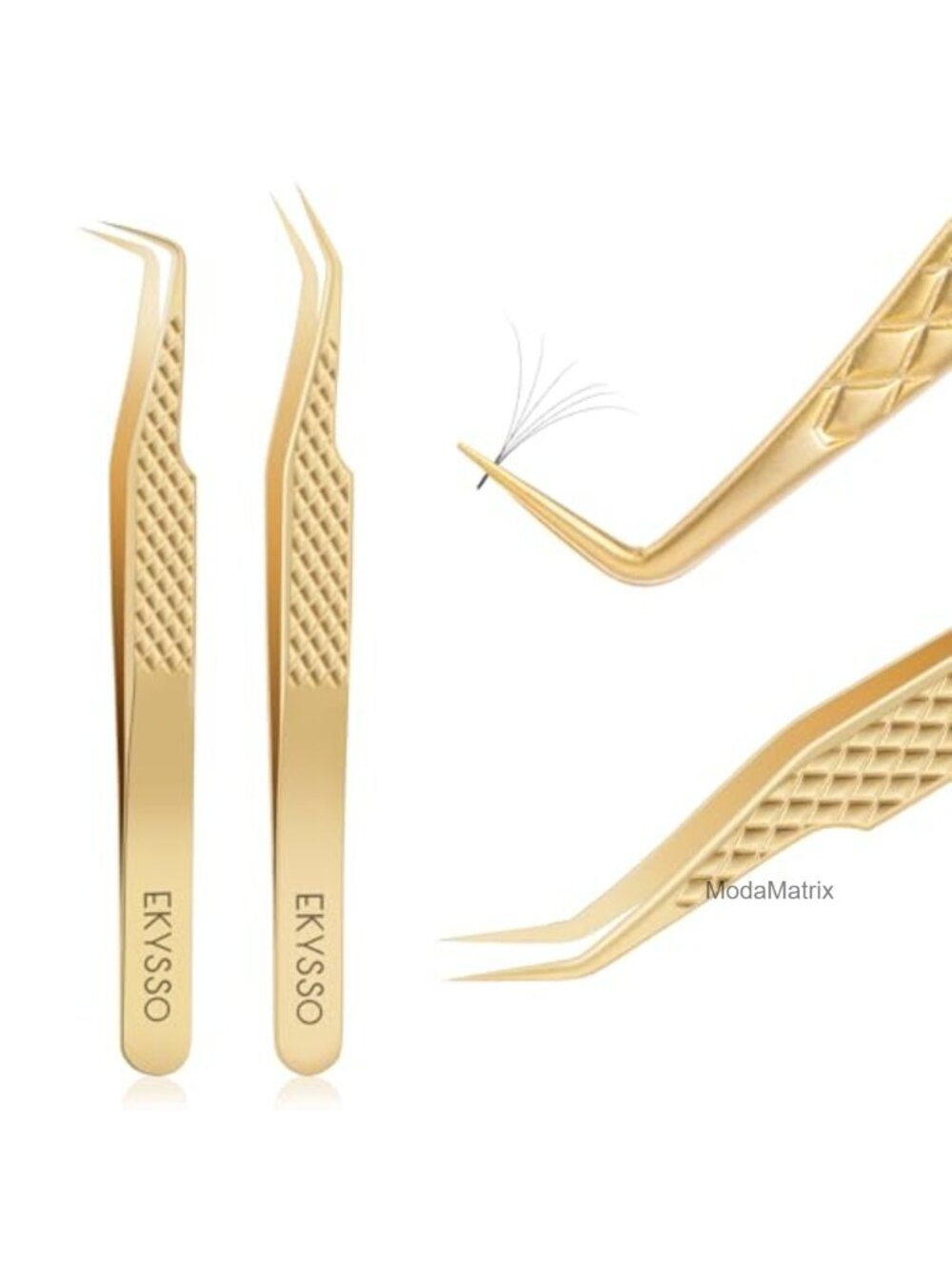 Professional Lash Extension Tweezers Set Stainless Steel Precision Kit